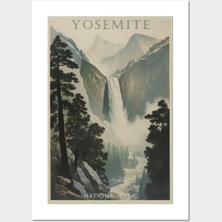 Yosemite National Park Vintage Travel Poster Posters and Art